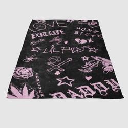 Lil Peep Tattoo Concept Soft Fleece Blanket Meaningful Gift For Halloween Christmas