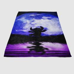 Lilo And Stich Moon Silhouette Soft Fleece Blanket Meaningful Gift For Halloween Christmas