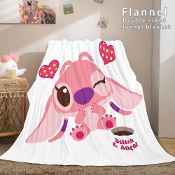 Lilo And Stitch Flannel Blanket Meaningful Gift For Halloween Christmas Warm Cozy Plush Throw Bed Blanket Meaningful Gift For Halloween Christmass