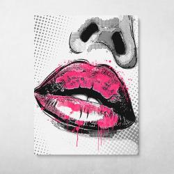 Lips Noir Wall Art Canvas Meaning Gift For Birthday Christmas Halloween