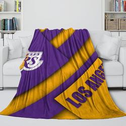 Los Angeles Lakers Blanket Meaningful Gift For Halloween Christmas Flannel Throw Room Decoration