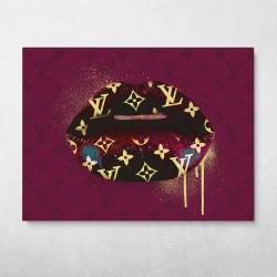 Louis Lips Wall Art Canvas Meaning Gift For Birthday Christmas Halloween