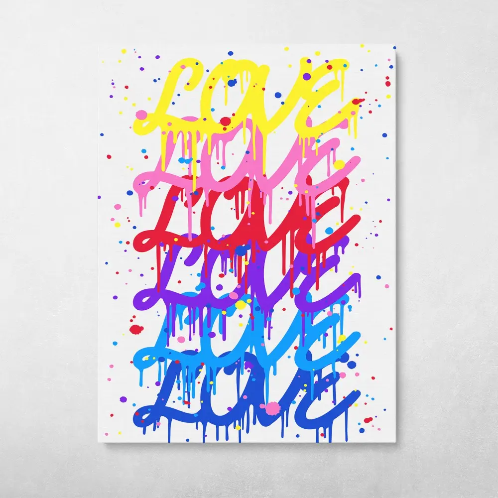 Love Colors Wall Art Canvas Meaning Gift For Birthday Christmas Halloween