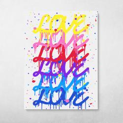Love Colors Wall Art Canvas Meaning Gift For Birthday Christmas Halloween
