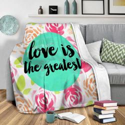 Love Is The Greatest Fleece Throw Blanket Meaningful Gift For Halloween Christmas