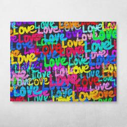 Love Wall Wall Art Canvas Meaning Gift For Birthday Christmas Halloween