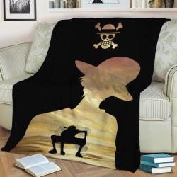 Luffy D Monkey One Piece Fleece Throw Blanket Meaningful Gift For Halloween Christmas