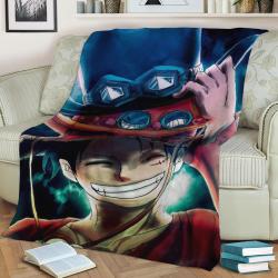 Luffy One Piece Fleece Throw Blanket Meaningful Gift For Halloween Christmas