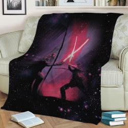 Luke Vs Vader Fleece Throw Blanket Meaningful Gift For Halloween Christmas