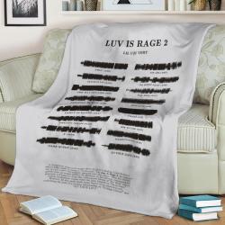 Luv Is Rage 2 By Lil Uzi V Fleece Throw Blanket Meaningful Gift For Halloween Christmas