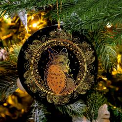 Mandala Fox Mica Ornament Perfect Gift For Holiday Perfect And Unique Gifts For Family On Christmas