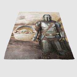Mandalorian Baby Yoda Soft Fleece Blanket Meaningful Gift For Halloween Christmas