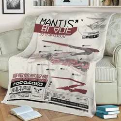 Mantis Blade Fleece Throw Blanket Meaningful Gift For Halloween Christmas