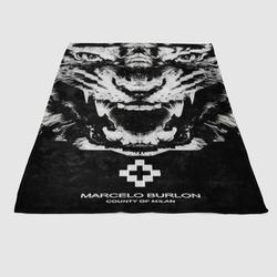 Marcelo Burlon White Lion Soft Fleece Blanket Meaningful Gift For Halloween Christmas