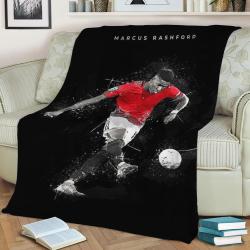 Marcus Rashford Fleece Throw Blanket Meaningful Gift For Halloween Christmas