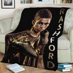 Marcus Rashford Man Utd G Fleece Throw Blanket Meaningful Gift For Halloween Christmas