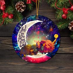 Mareep Pokemon Love You To The Moon Galaxy Mica Circle Ornament Perfect Gift For Holiday Perfect Gifts For Family On Christmas