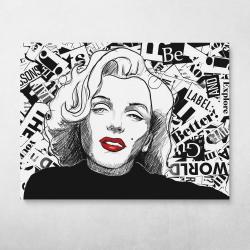 Marilyn Sketch Collage Wall Art Canvas Meaning Gift For Birthday Christmas
