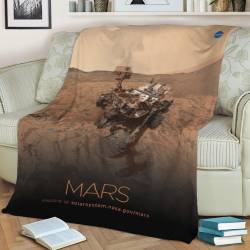 Mars Fleece Throw Blanket Meaningful Gift For Halloween Christmas