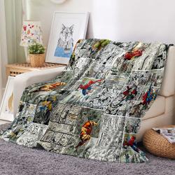 Marvel Spider Man Blanket Meaningful Gift For Halloween Christmas Flannel Throw Room Decoration