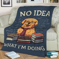 Math Golden Retriever Dog Fleece Throw Blanket Meaningful Gift For Halloween Christmas