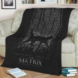 Matrix Fleece Throw Blanket Meaningful Gift For Halloween Christmas
