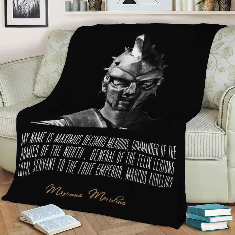 Maximus Meridius Fleece Throw Blanket Meaningful Gift For Halloween Christmas