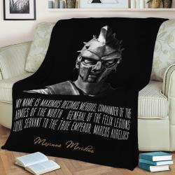 Maximus Meridius Fleece Throw Blanket Meaningful Gift For Halloween Christmas