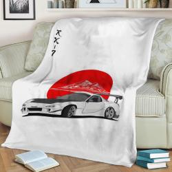 Mazda Rx7 Car Fleece Throw Blanket Meaningful Gift For Halloween Christmas