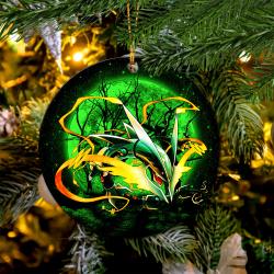 Mega X Rayquaza Moonlight Mica Circle Ornament Perfect Gift For Holiday Perfect And Unique Gifts For Family On Christmas