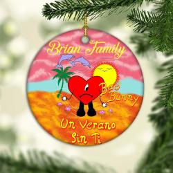 Merry Christmas Bad Bunny 2022 Un Vareno Sin Ti Ornament Perfect And Unique Gifts For Family On Christmas