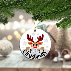 Merry Christmas Reindeer Welcome Ornament Perfect And Unique Gifts For Family On Christmas Holiday
