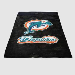 Miami Dolphins Nfl Icon 1 Soft Fleece Blanket Meaningful Gift For Halloween Christmas