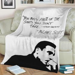 Michael Scott Office Quote Fleece Throw Blanket Meaningful Gift For Halloween Christmas