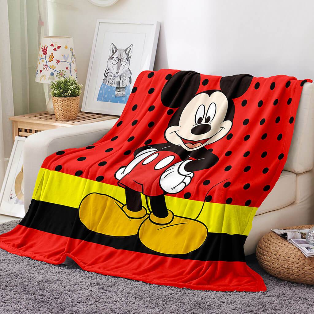 Mickey Blanket Meaningful Gift For Halloween Christmas Flannel Throw Room Decoration