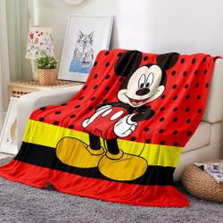 Mickey Blanket Meaningful Gift For Halloween Christmas Flannel Throw Room Decoration