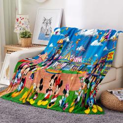 Mickey Mouse Donald Duck Blanket Meaningful Gift For Halloween Christmas Flannel Fleece Throw Cosplay Blanket Meaningful Gift For Halloween Christmas