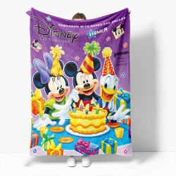 Mickey Mouse Minnie Mouse Flannel Fleece Throw Blanket Meaningful Gift For Halloween Christmas