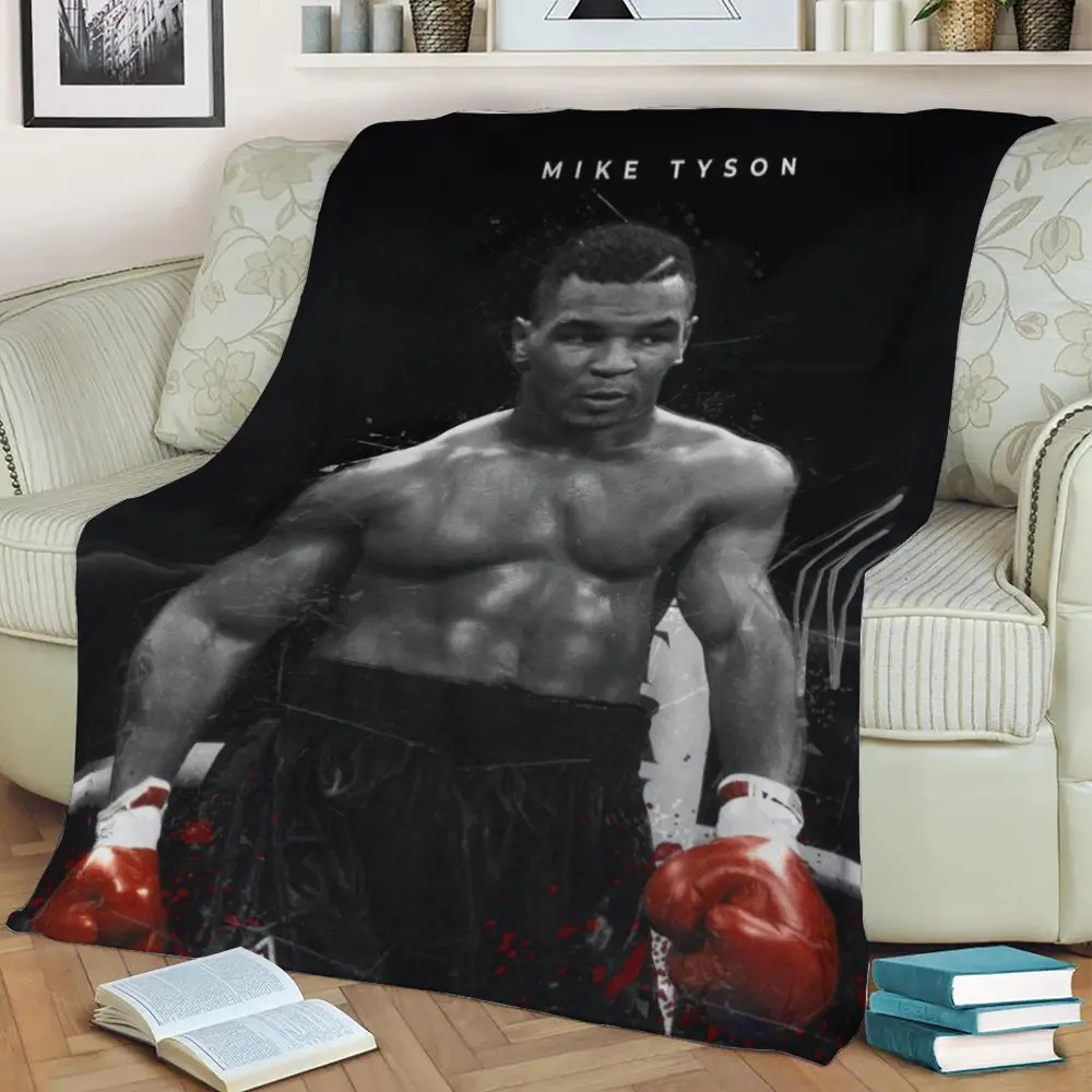 Mike Tyson Fleece Throw Blanket Meaningful Gift For Halloween Christmas