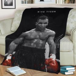 Mike Tyson Fleece Throw Blanket Meaningful Gift For Halloween Christmas