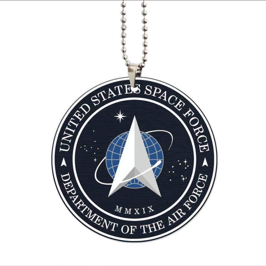 Military US Space Force Car Ornament Custom Car Accessories Decorations Perfect And Unique Gifts For Family On Christmas