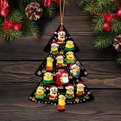 Minions Cute Christmas Tree Mica Ornament Perfect Gift For Holiday Perfect And Unique Gifts For Family On Christmas