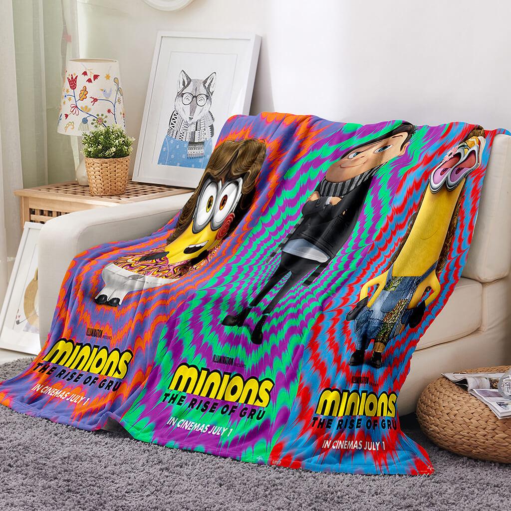 Minions The Rise Of Gru Flannel Fleece Blanket Meaningful Gift For Halloween Christmas Throw Cosplay Blanket Meaningful Gift For Halloween Christmas