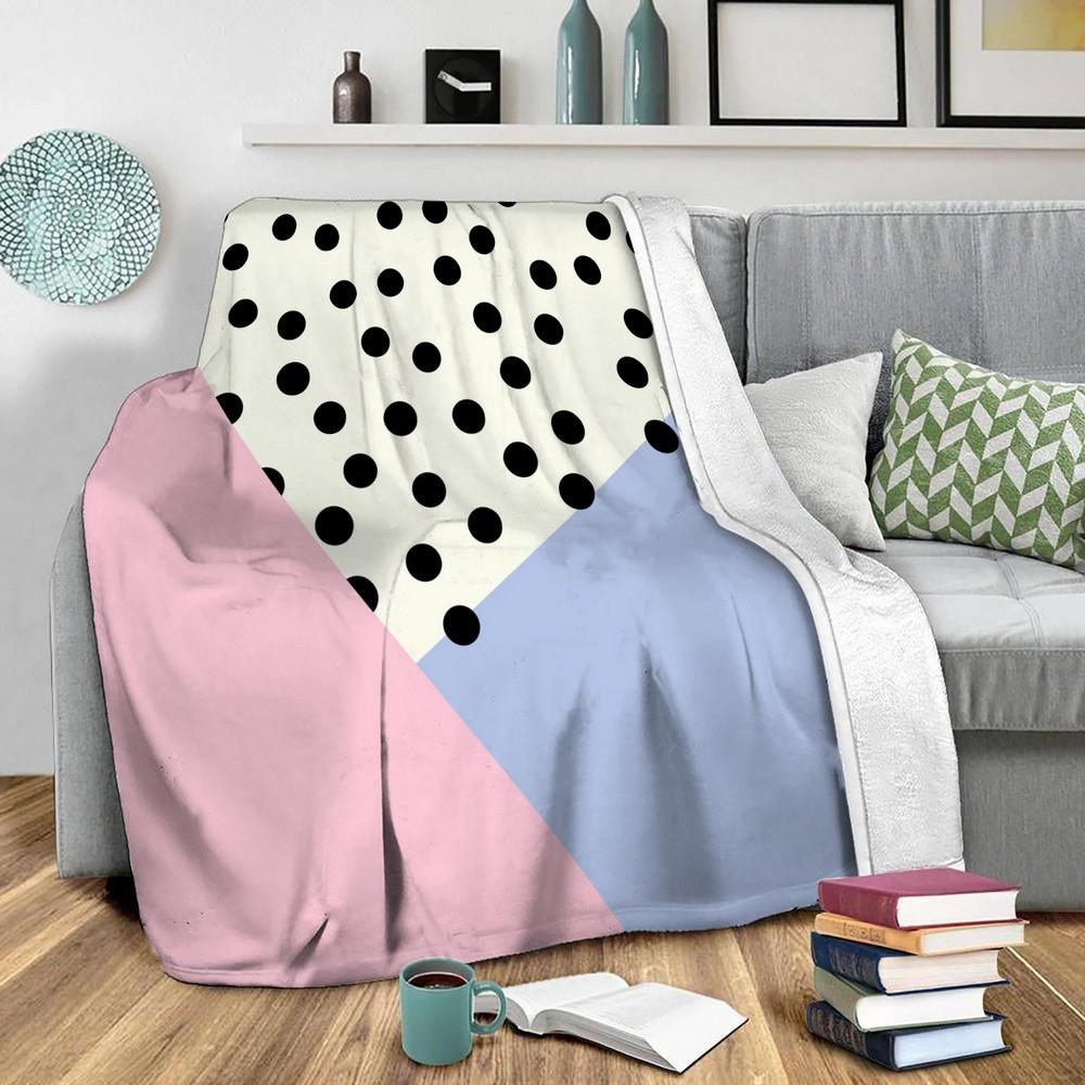 Mod Rose Pink Fleece Throw Blanket Meaningful Gift For Halloween Christmas