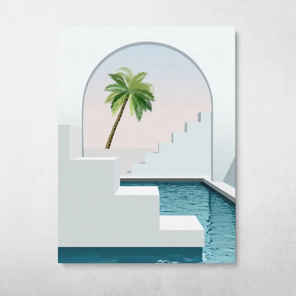 Modern White Architecture 2 Wall Art Canvas Meaning Gift For Birthday Christmas
