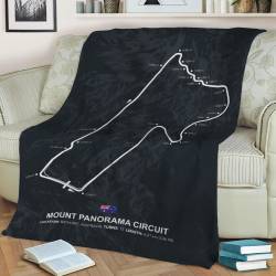Mount Panorama Circuit Fleece Throw Blanket Meaningful Gift For Halloween Christmas