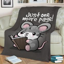 Mouse One More Page Fleece Throw Blanket Meaningful Gift For Halloween Christmas