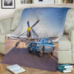 Mustang Days Fleece Throw Blanket Meaningful Gift For Halloween Christmas