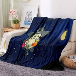 My Neighbour Totoro Blanket Meaningful Gift For Halloween Christmas Flannel Throw Room Decoration