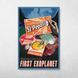 NASA Travel - 51 Pegasi B Wall Art Canvas Meaning Gift For Birthday Christmas